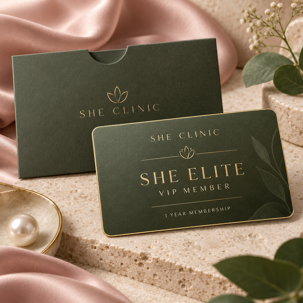 SHE Clinic SHE Elite VIP one-year membership card